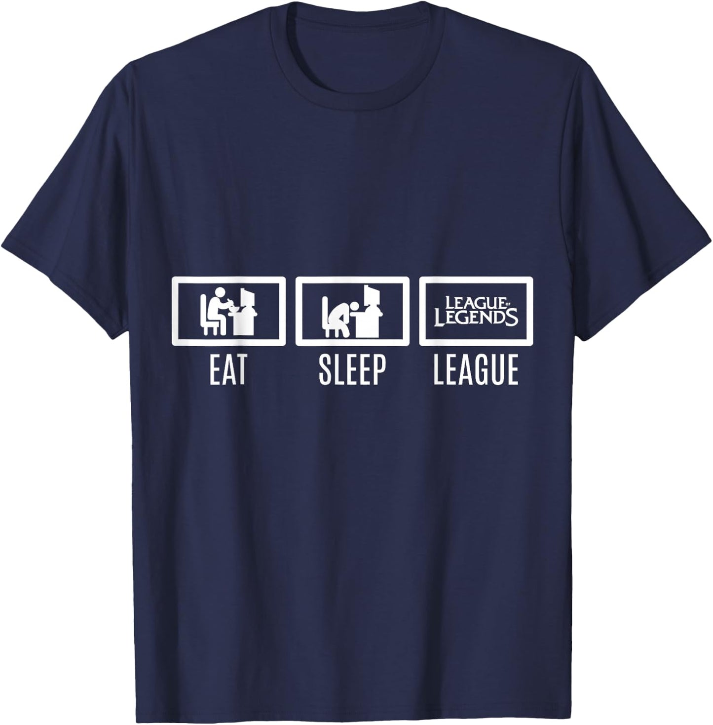 Eat Sleep League Repeat Challenger Shirt T-Shirt - T-Shirt | Navy