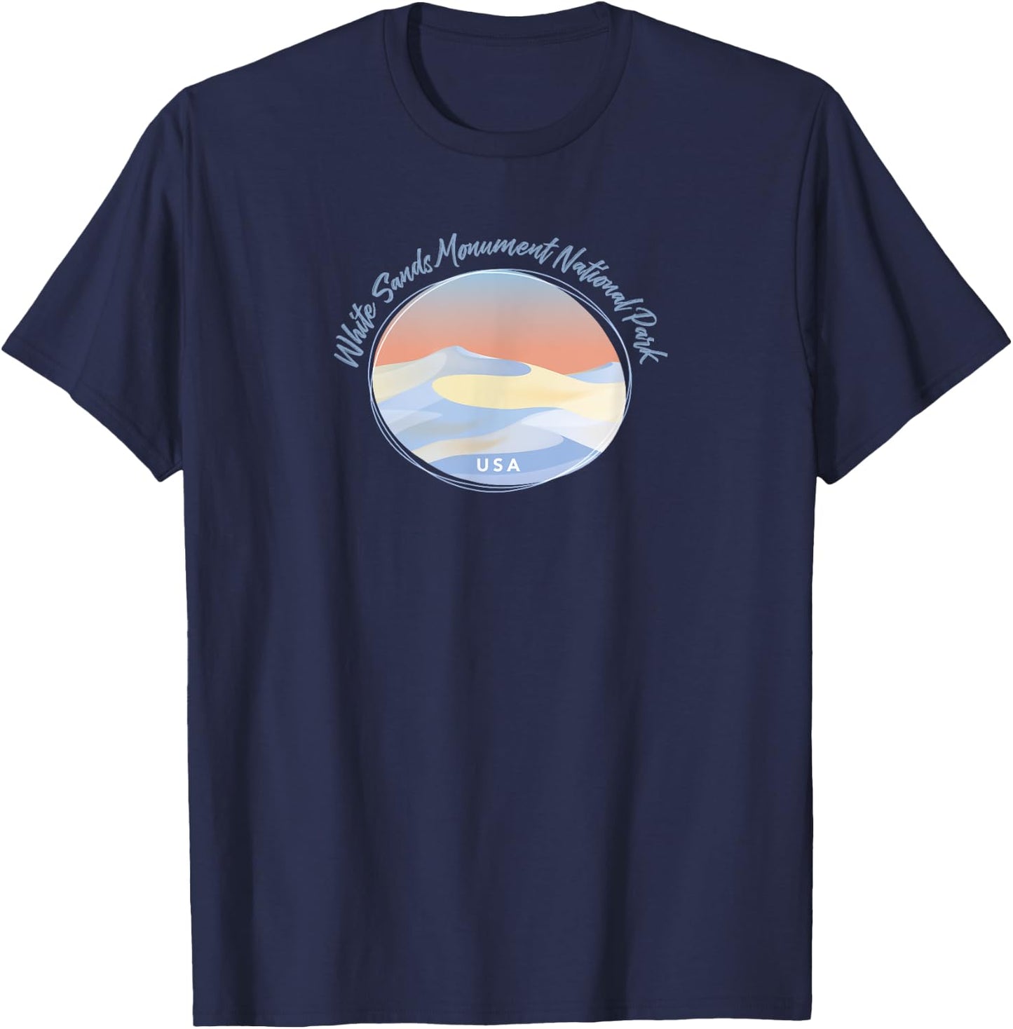 White Sands Moument National Park - United States of America T-Shirt - T-Shirt | Navy