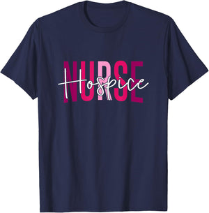 Funny Hospice Nurse Doctor Graduation Medical Nursing RN T-Shirt - T-Shirt | Navy