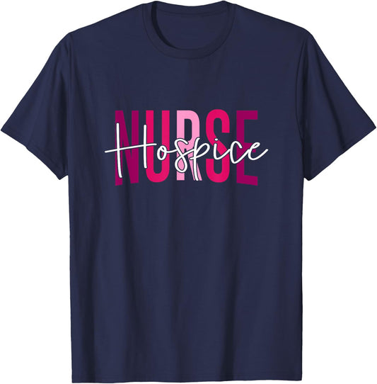 Funny Hospice Nurse Doctor Graduation Medical Nursing RN T-Shirt - T-Shirt | Navy