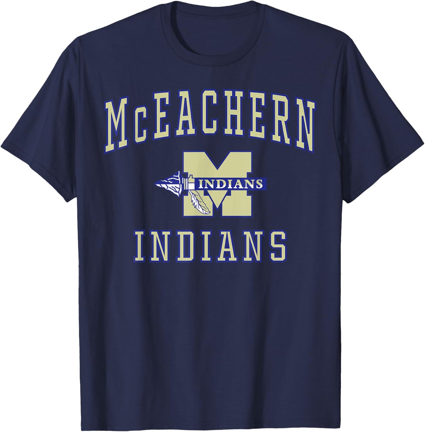 McEachern High School Indians C1 T-Shirt - T-Shirt | Navy