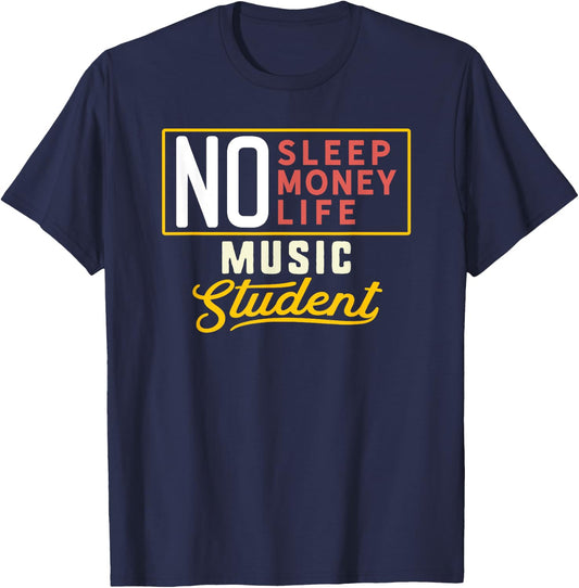 Funny Music Major Student Shirt Graduation Gift College T-Shirt - T-Shirt | Navy