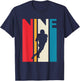9th Birthday Gift Nine Vintage Football Birthday 9 Year Old T-Shirt - T-Shirt | Navy