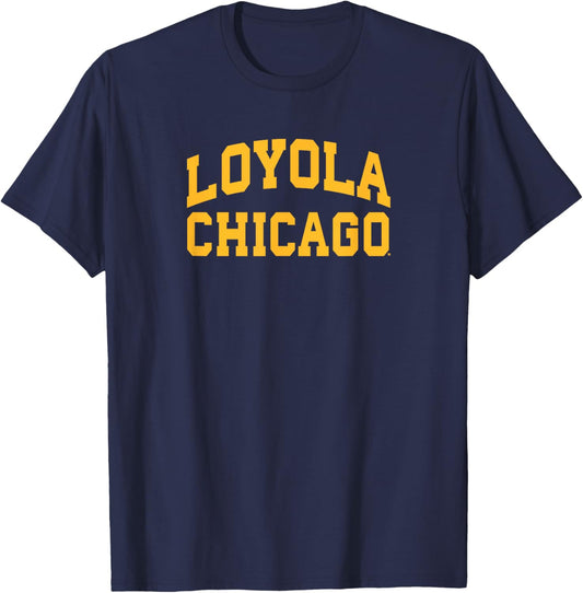 Loyola University Chicago Ramblers Block University Stacked T-Shirt - T-Shirt | Navy