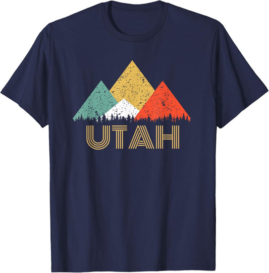 Retro Utah Mountain T Shirt Women and Kids T-Shirt - T-Shirt | Navy