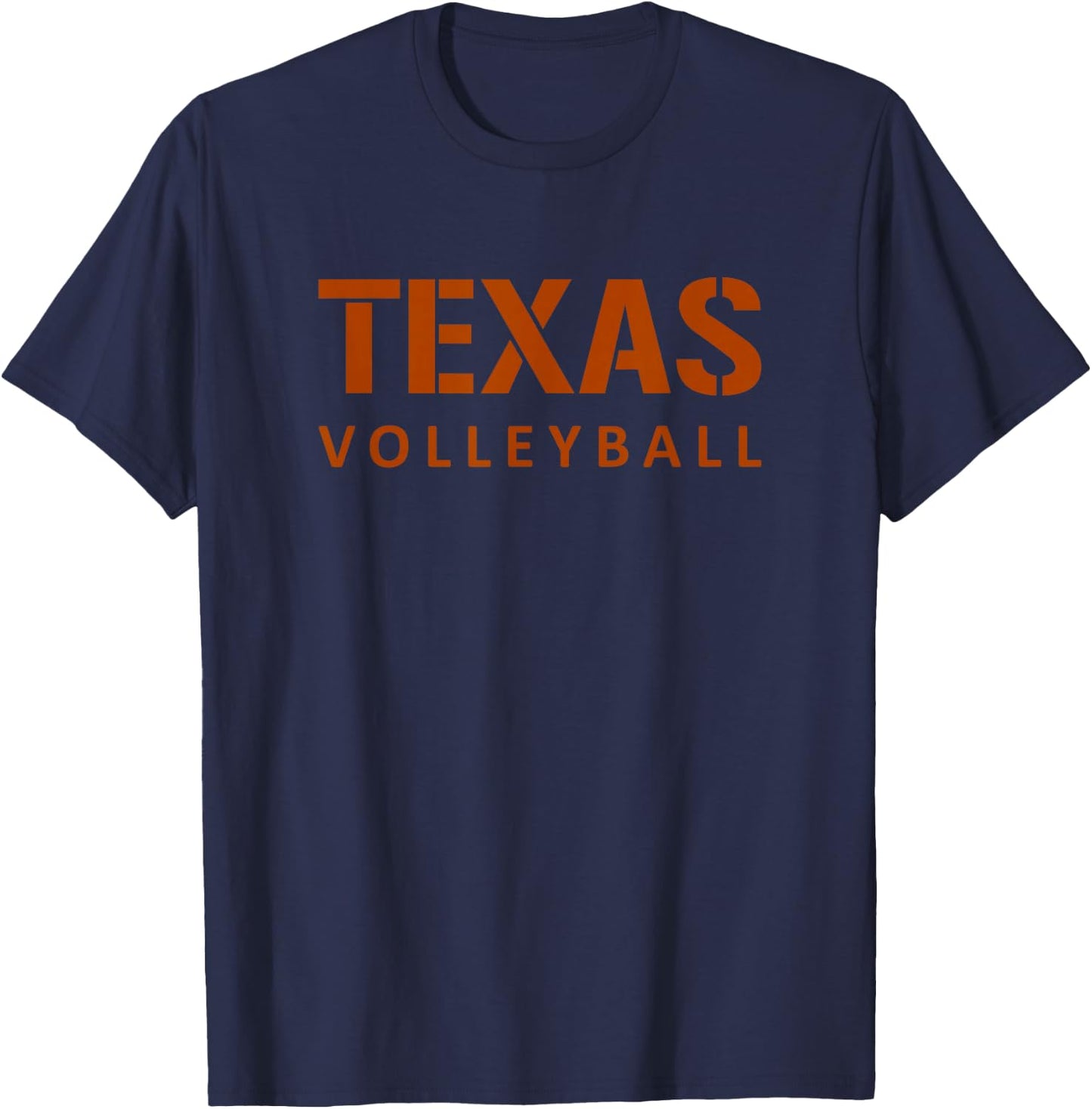 Texas Volleyball Block Style T-Shirt - T-Shirt | Navy