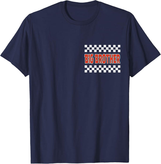 Big Brother Pit Crew Family Racing Birthday Race Car T-Shirt - T-Shirt | Navy