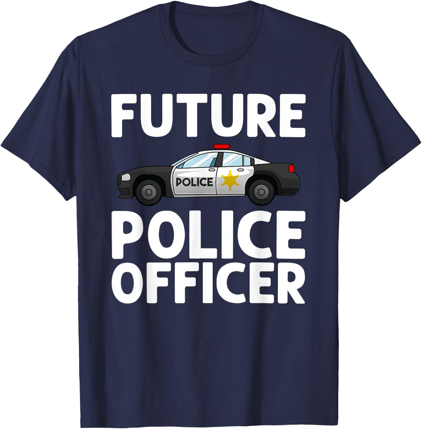 Future Police Officer Art Women Kids Boys Cop Police T-Shirt - T-Shirt | Navy