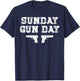 Sunday Gunday Gun Owner Shooting Shirt Funny Gift T-Shirt - T-Shirt | Navy