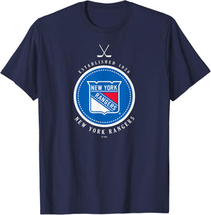 New York Rangers Est 1926 Black Officially Licensed T-Shirt - T-Shirt | Navy