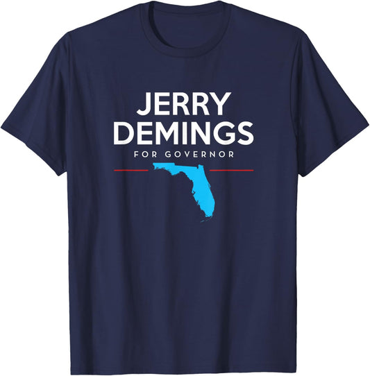 Jerry Demings Florida Governor 2026 T-Shirt - T-Shirt | Navy