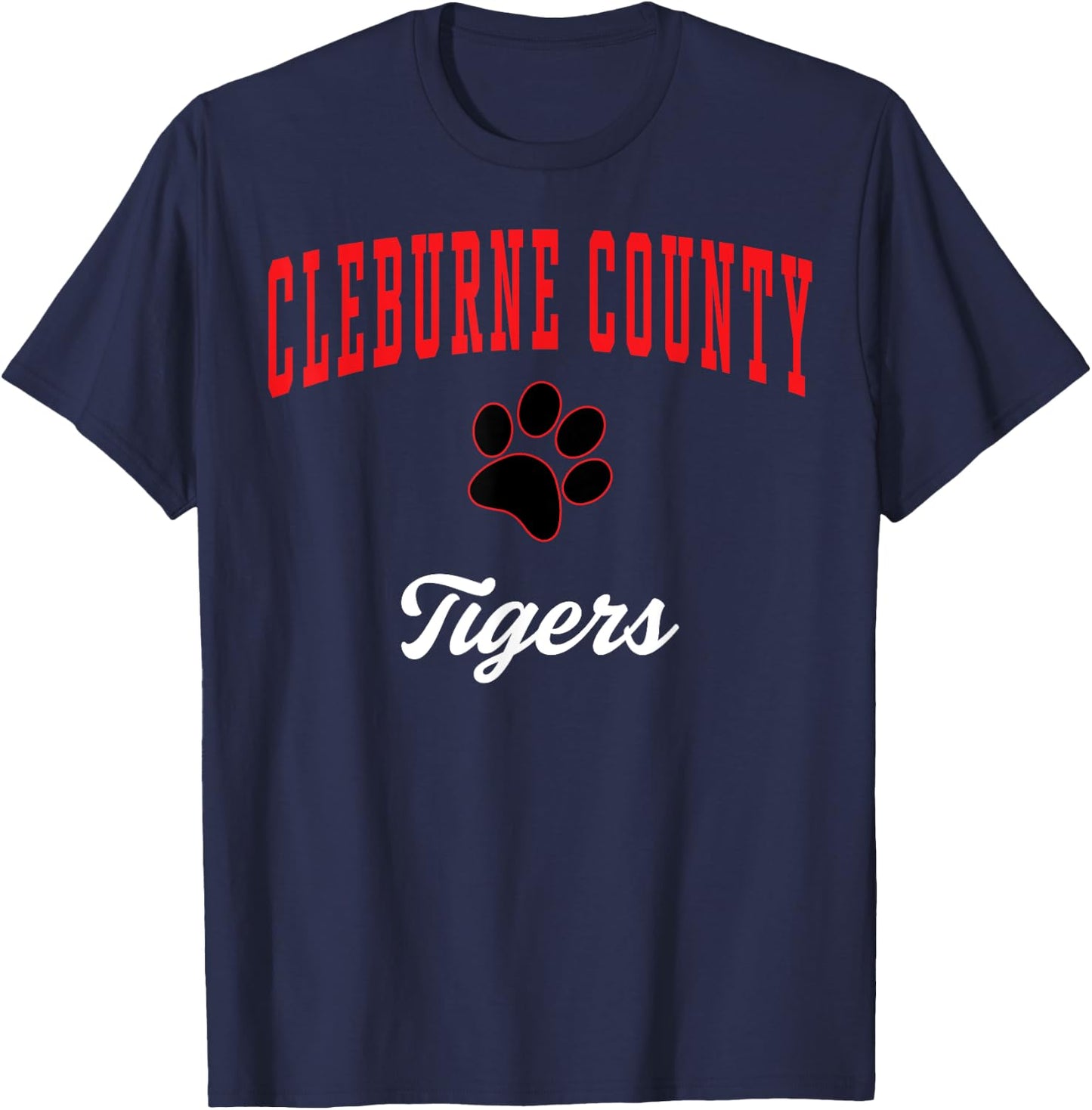 Cleburne County High School Tigers C3 T-Shirt - T-Shirt | Navy