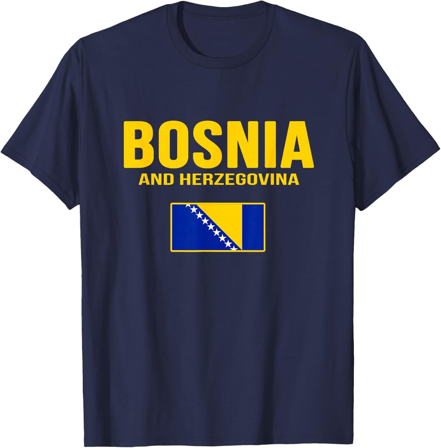 Bosnia Herzegovina Flag T-Shirt - T-Shirt | Navy