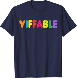 Furry shirt - Yiffable Rainbow Yiff T-Shirt - T-Shirt | Navy