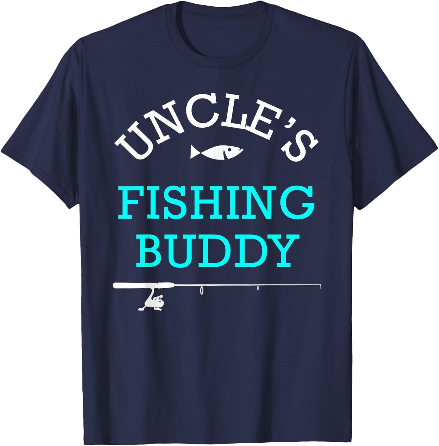 Uncles Fishing Buddy Shirt Cute Kids Gift T-Shirt - T-Shirt | Navy