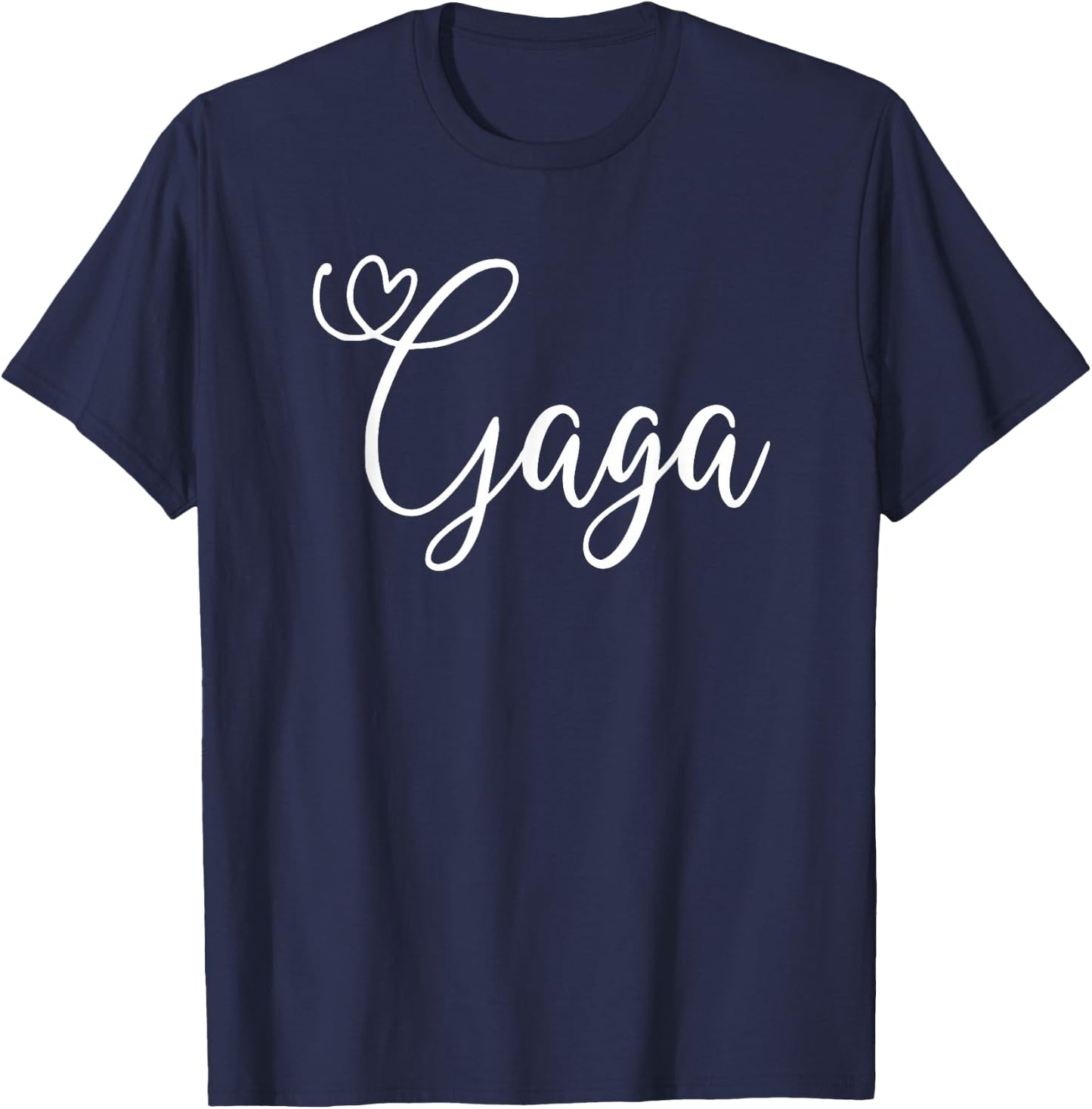 Gaga Cute Heart Grandma T-Shirt - T-Shirt | Navy