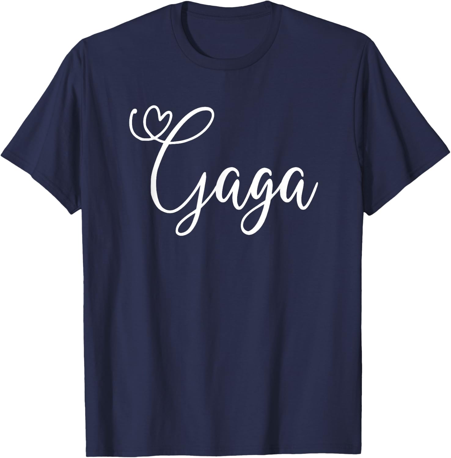 Gaga Cute Heart Grandma T-Shirt - T-Shirt | Navy