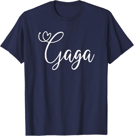 Gaga Cute Heart Grandma T-Shirt - T-Shirt | Navy