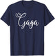 Gaga Cute Heart Grandma T-Shirt - T-Shirt | Navy