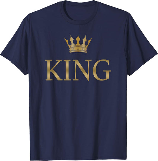 King Gold Crown Birthday T-Shirt - T-Shirt | Navy