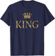 King Gold Crown Birthday T-Shirt - T-Shirt | Navy