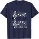 Musicians Band Geek Music Notes Spelling Funny T Shirt T-Shirt - T-Shirt | Navy