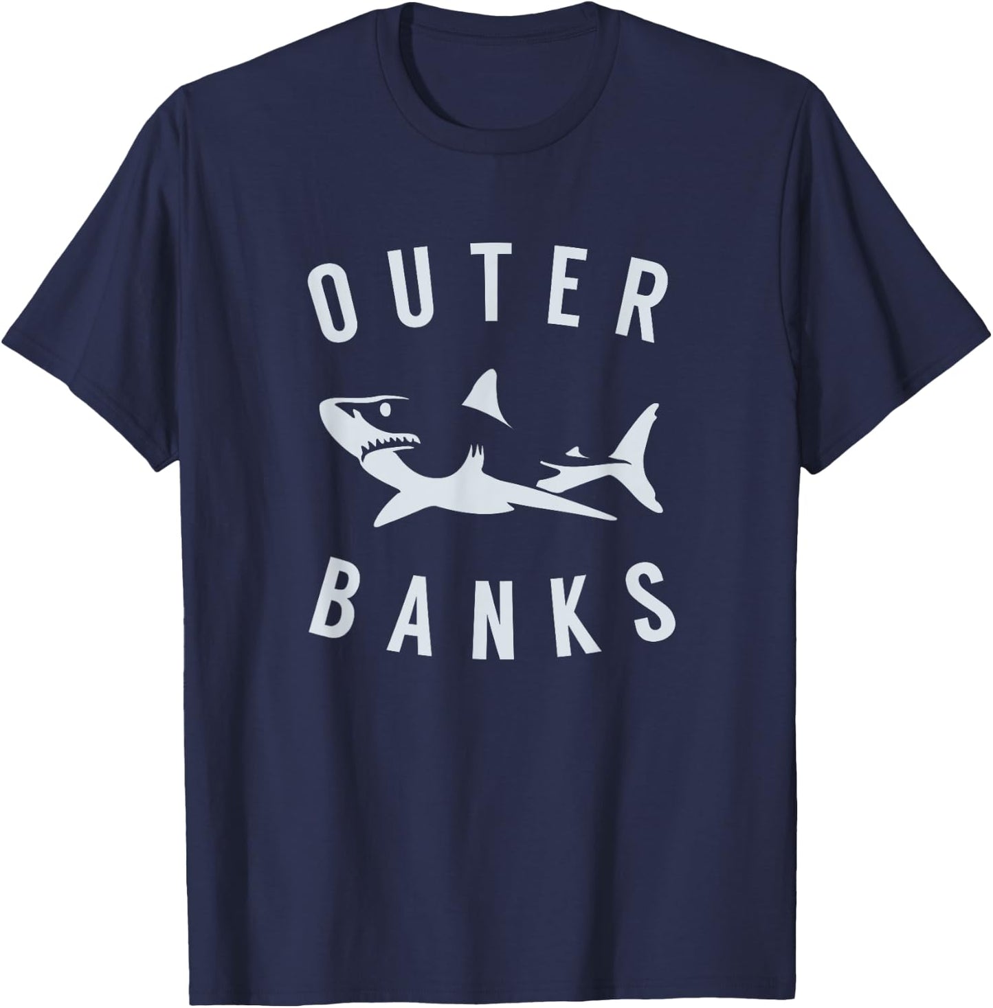 Outer Banks NC T Shirt OBX Shark Souvenirs North Carolina T-Shirt - T-Shirt | Navy