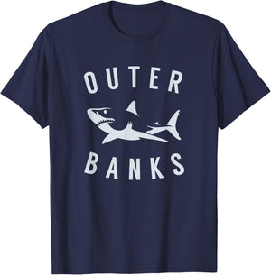 Outer Banks NC T Shirt OBX Shark Souvenirs North Carolina T-Shirt - T-Shirt | Navy