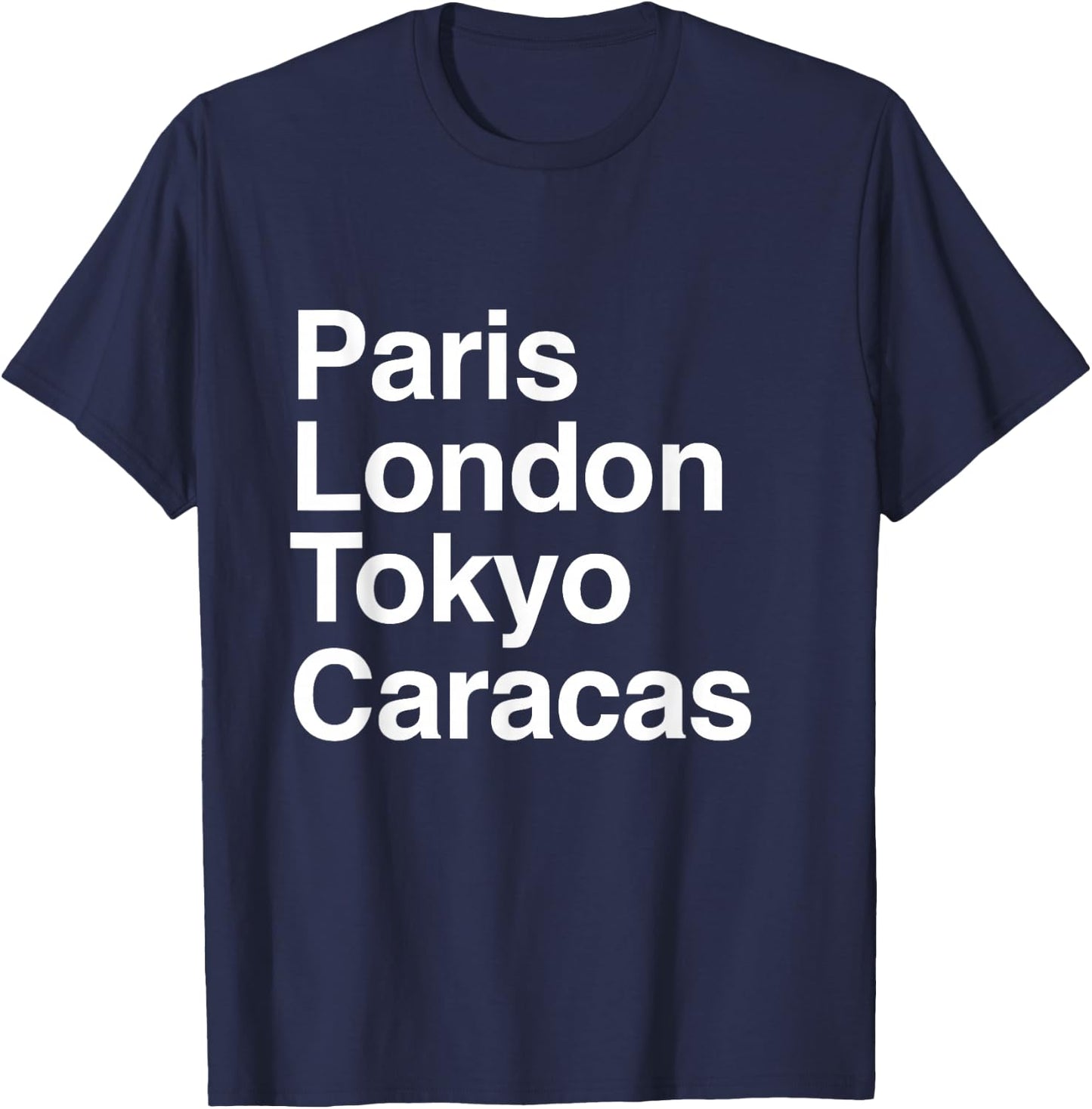 Paris Tokyo London Caracas Gift Design Caracas Souvenir T-Shirt - T-Shirt | Navy