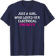 Just A Girl Who Loves Her Electrical Engineer Wife T-Shirt - T-Shirt | Navy