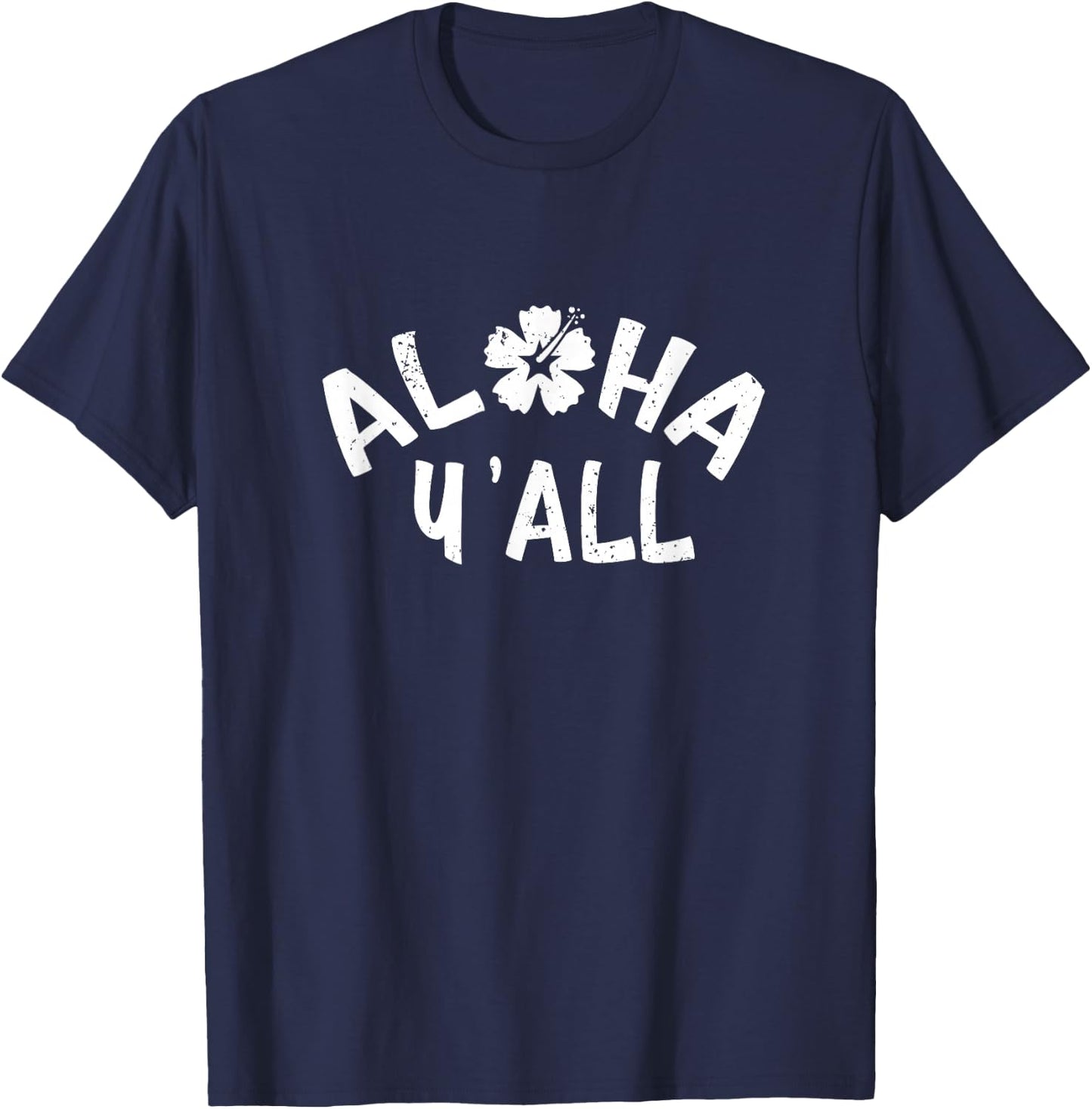Aloha Y'All T Shirt Pineapple Vacation Hawaiian Gift T-Shirt - T-Shirt | Navy