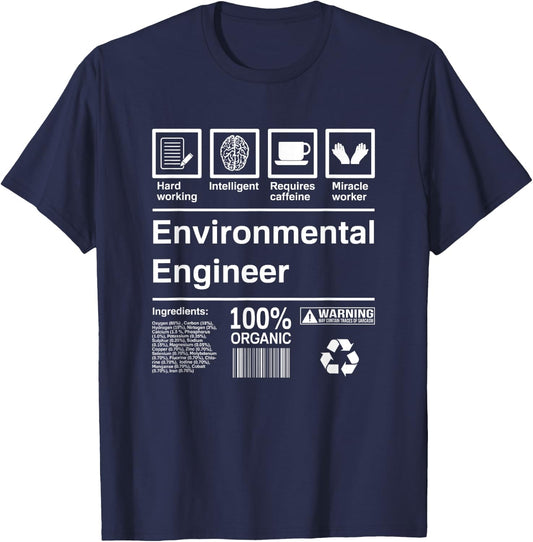 Environmental Engineer Gift T-Shirt - T-Shirt | Navy