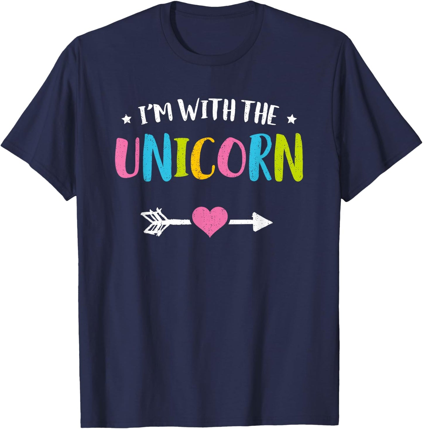 I'm With The Unicorn Cute Funny Couple Halloween Costume T-Shirt - T-Shirt | Navy