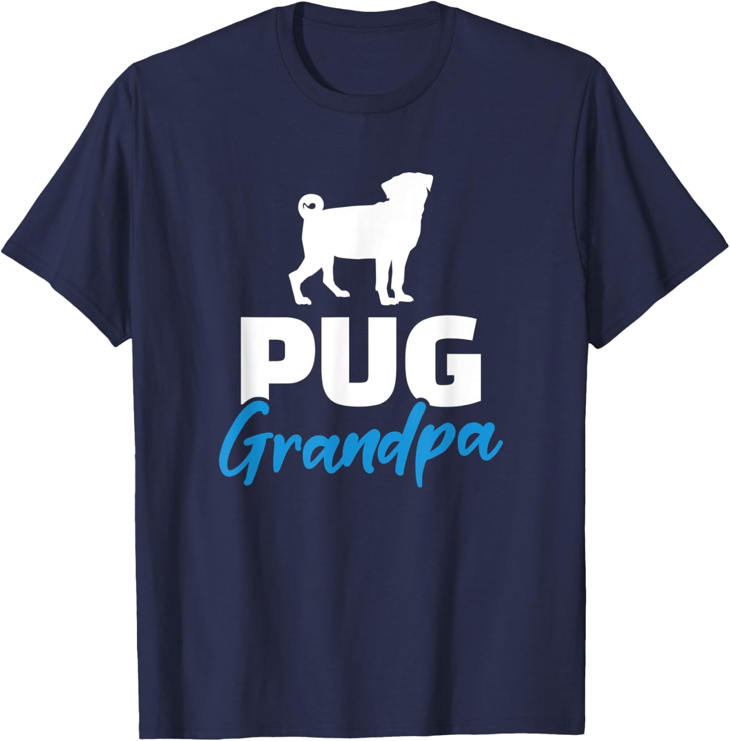 Pug Grandpa T-Shirt - T-Shirt | Navy