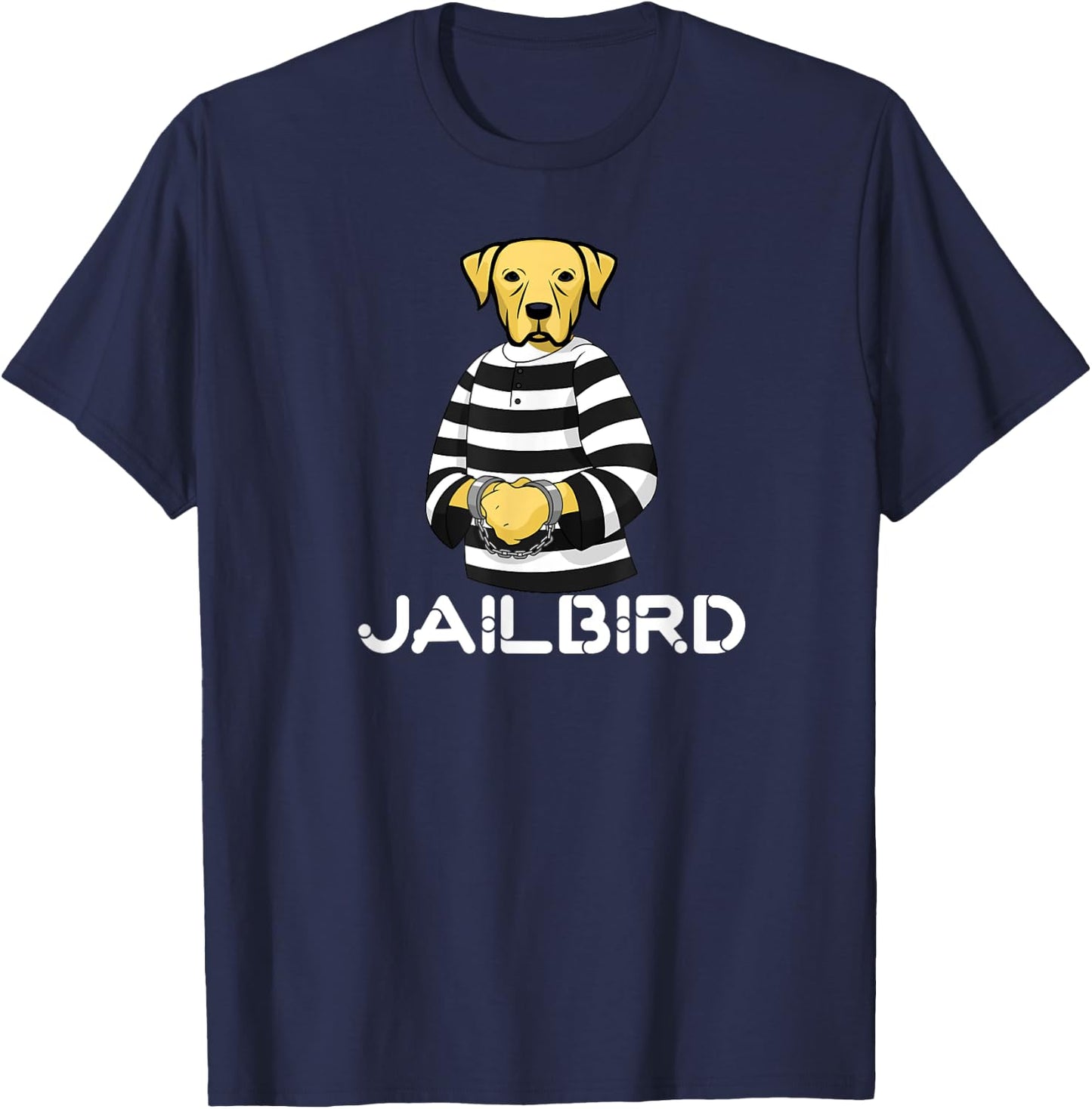Funny Pet Puppy Dog Lovers Bad Jailbird Puppy T-Shirt - T-Shirt | Navy