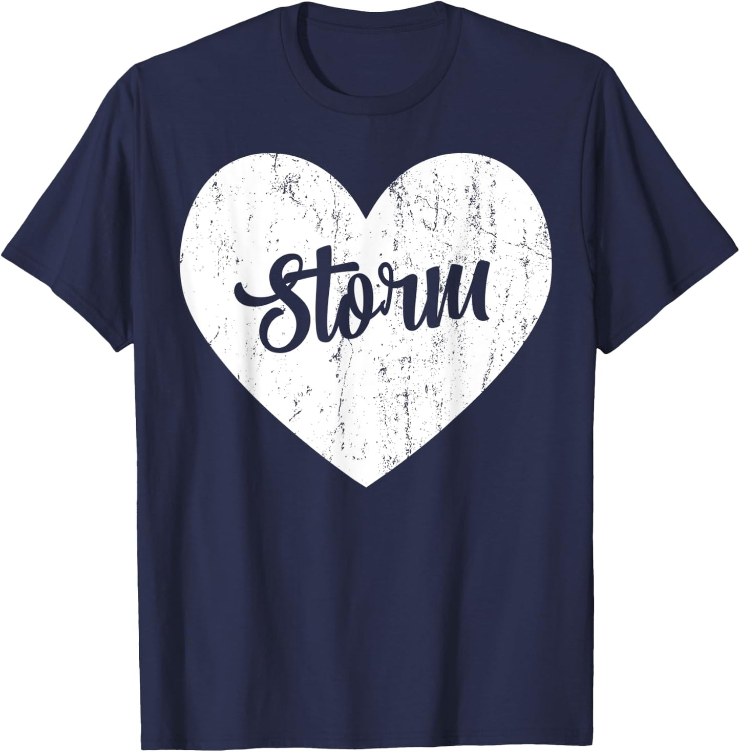 Storm School Sports Fan Team Spirit Mascot Heart Gift T-Shirt - T-Shirt | Navy