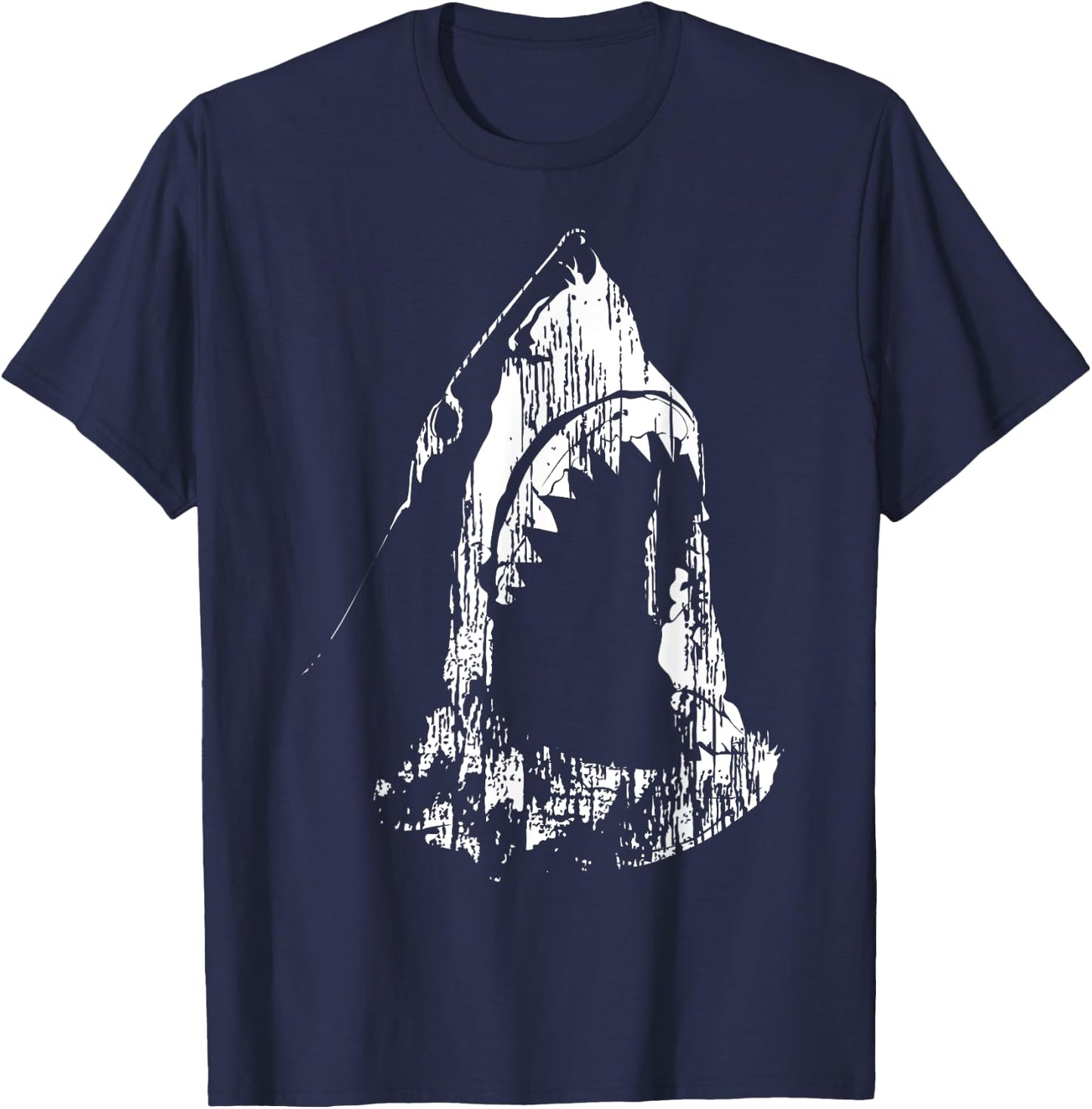 Cool Shark Graphic Sketch for Boys T-Shirt - T-Shirt | Navy