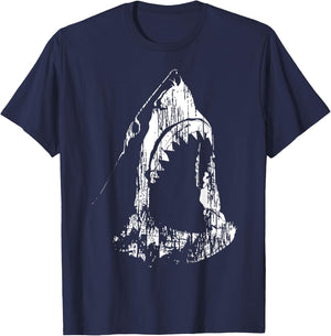 Cool Shark Graphic Sketch for Boys T-Shirt - T-Shirt | Navy