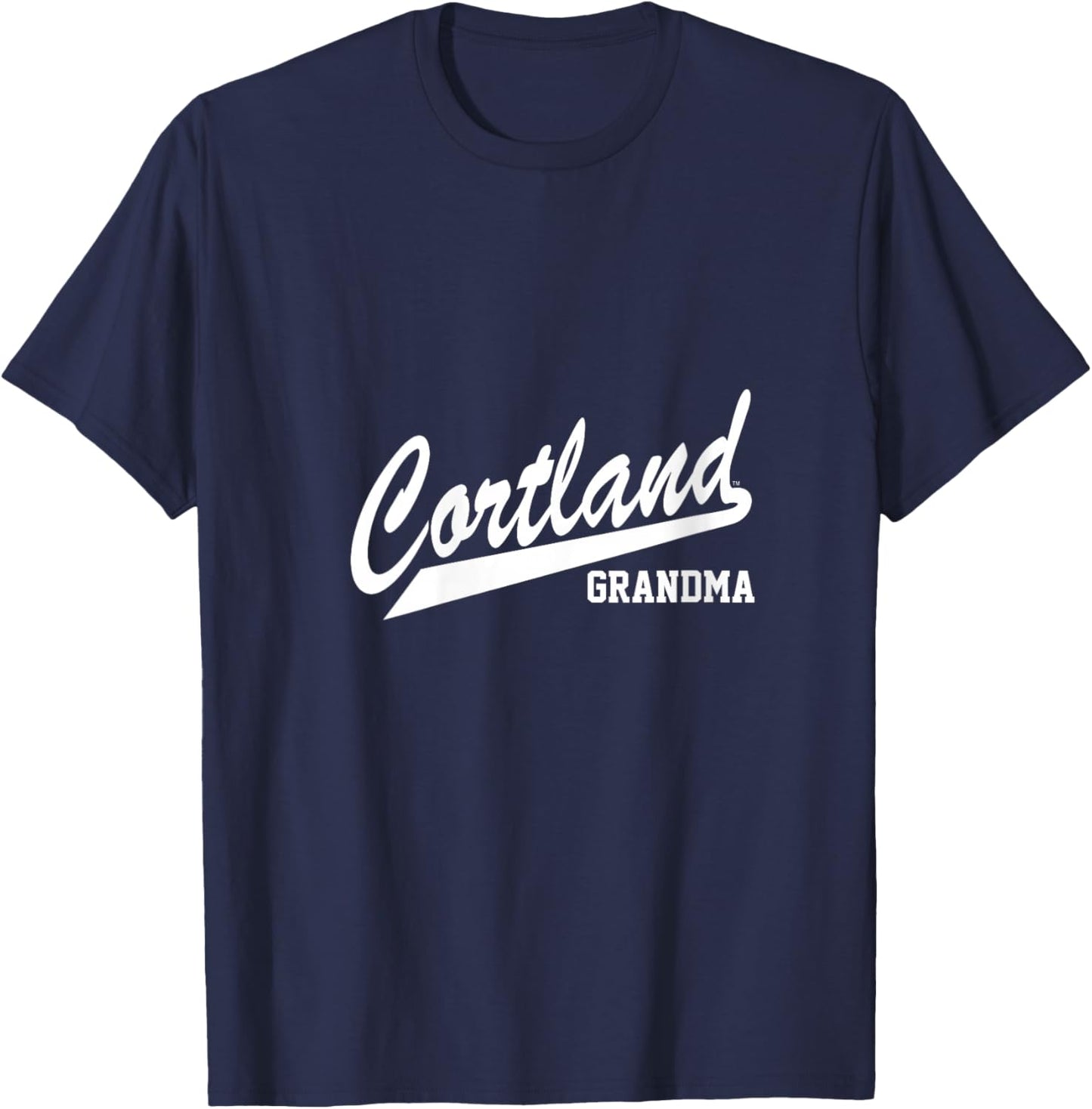 Women's SUNY Cortland Grandma Red Dragons Script V-Neck T-Shirt - T-Shirt | Navy