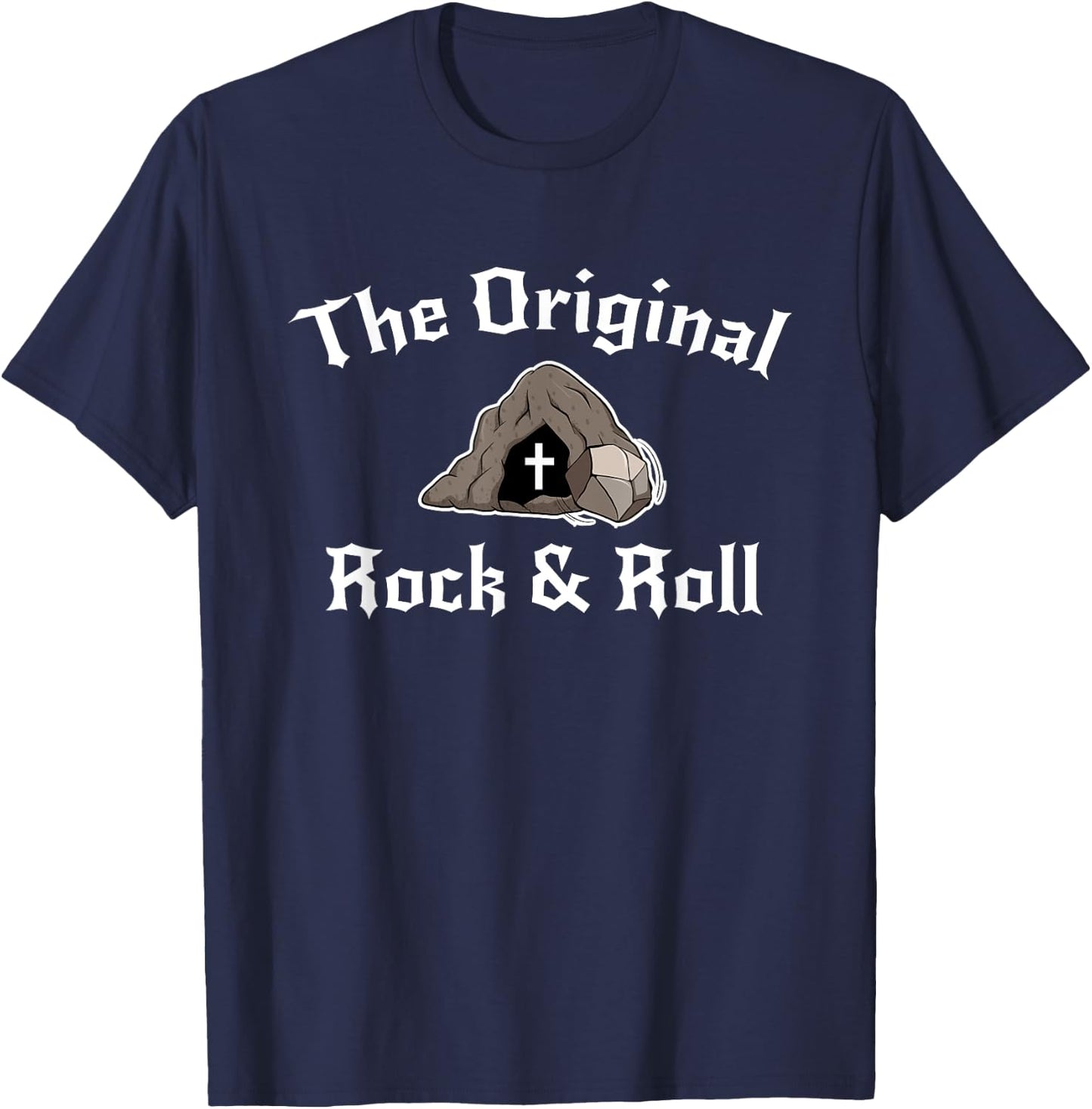 The Original Rock and Roll Christian Jesus Resurrection T-Shirt - T-Shirt | Navy