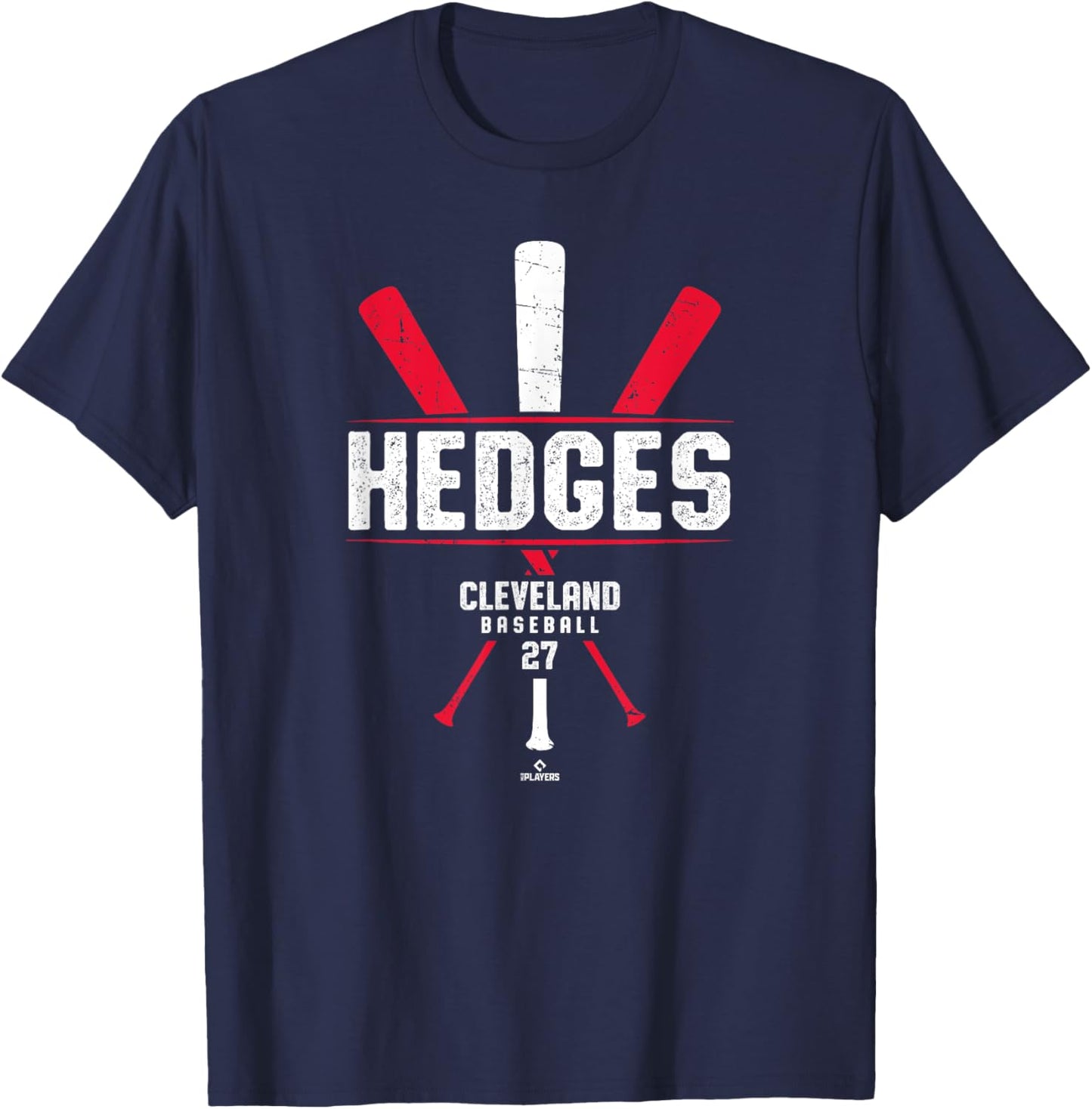 Vintage Baseball Bat Gameday Austin Hedges Cleveland T-Shirt - T-Shirt | Navy
