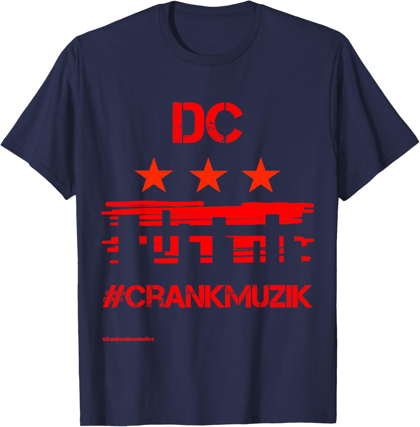 Washington DC Crank Music Go Go Men Women T-Shirt - T-Shirt | Navy