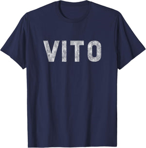 VITO distressed white T-Shirt - T-Shirt | Navy