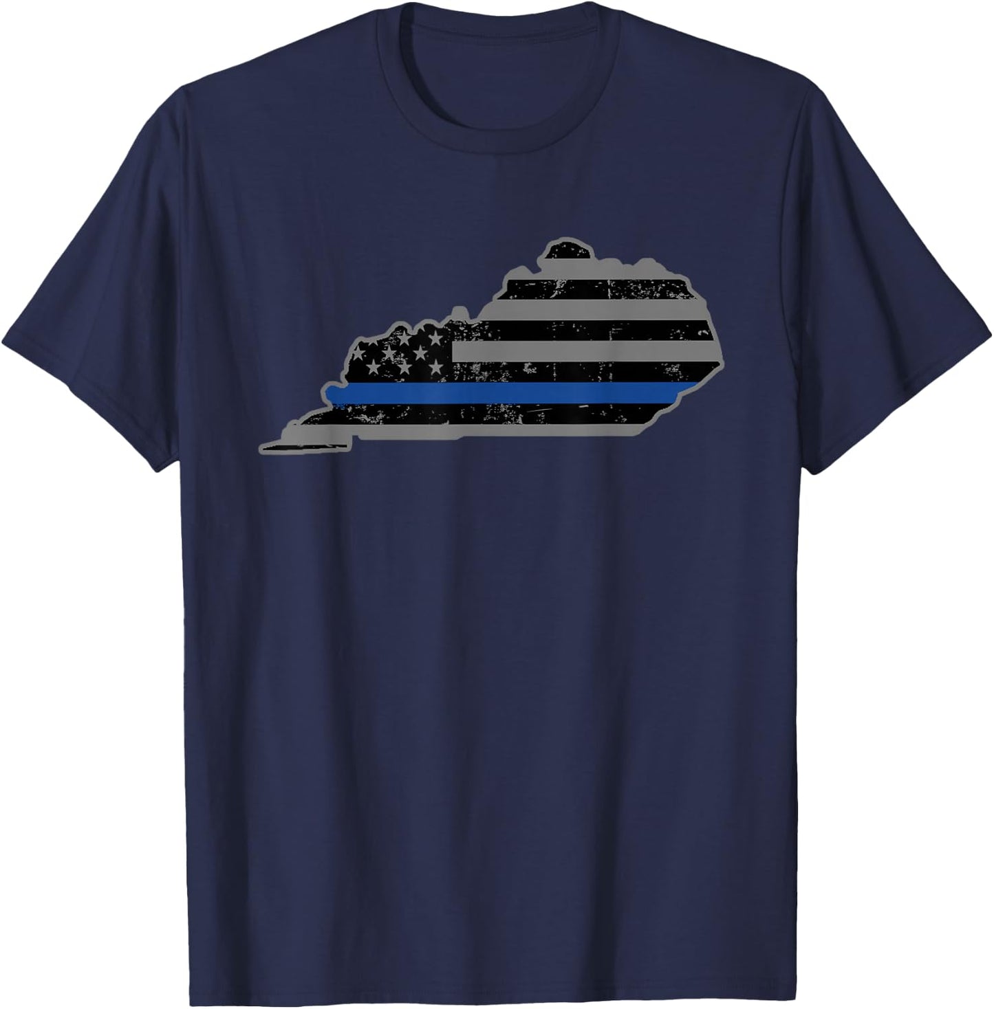 Kentucky State Police Kentucky State Trooper Thin Blue Line T-Shirt - T-Shirt | Navy