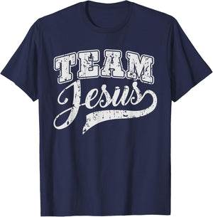 Team Jesus Christian Women Kids Funny T Shirt T-Shirt - T-Shirt | Navy