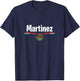 Mexico Flag T Shirt Spanish Day of Birth Name Martinez T-Shirt - T-Shirt | Navy