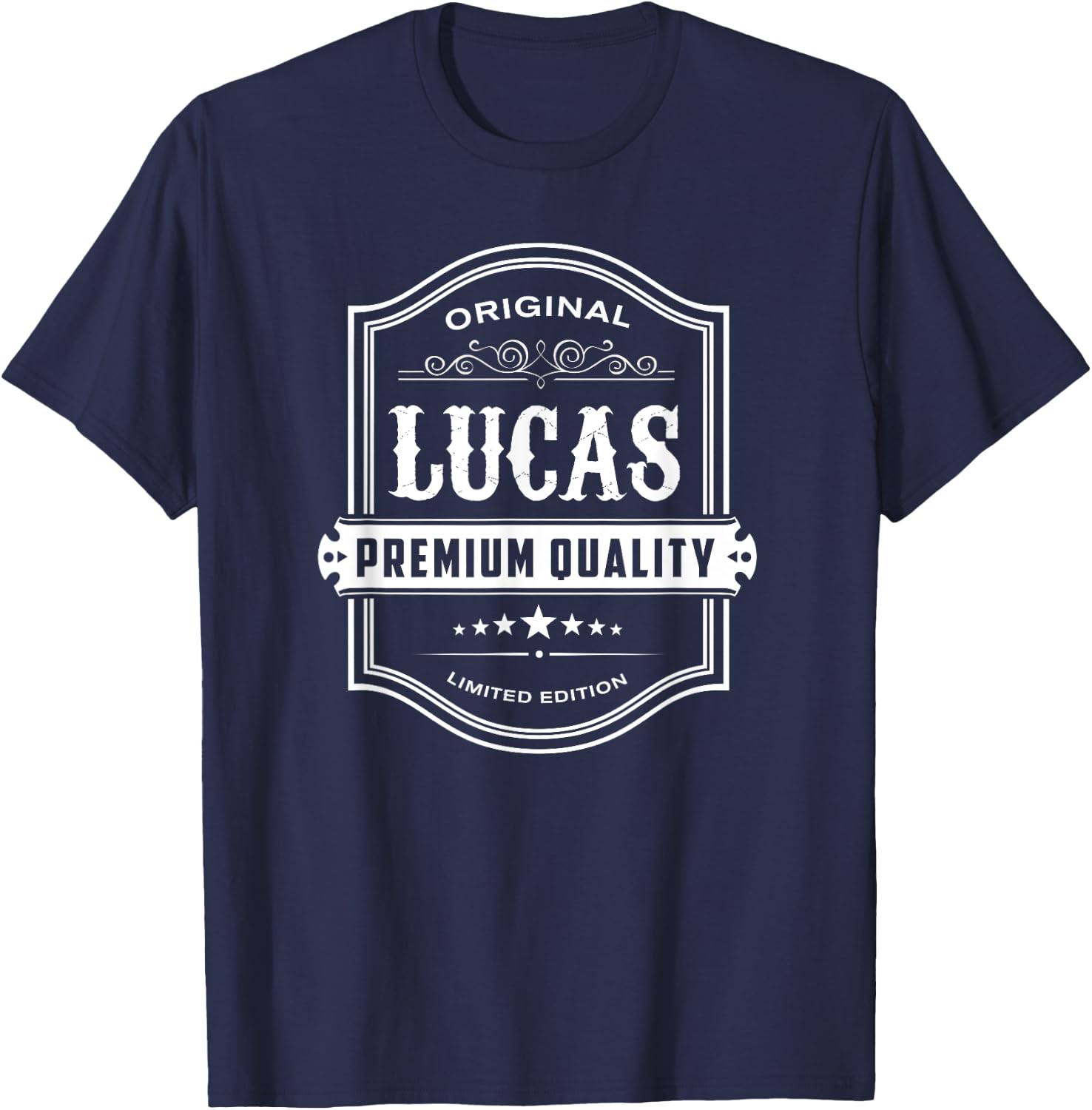 Lucas Vintage Classic Design T-Shirt - T-Shirt | Navy