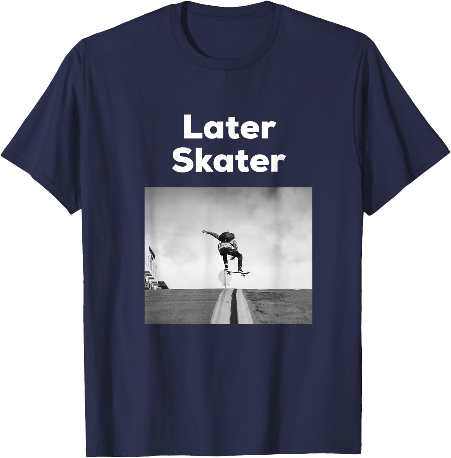Later Skater T-Shirt - T-Shirt | Navy