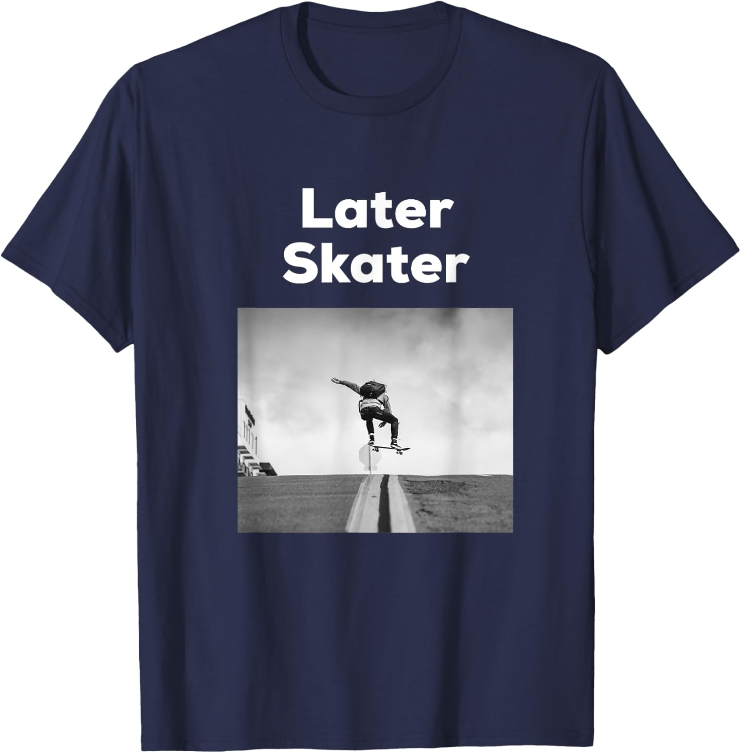 Later Skater T-Shirt - T-Shirt | Navy