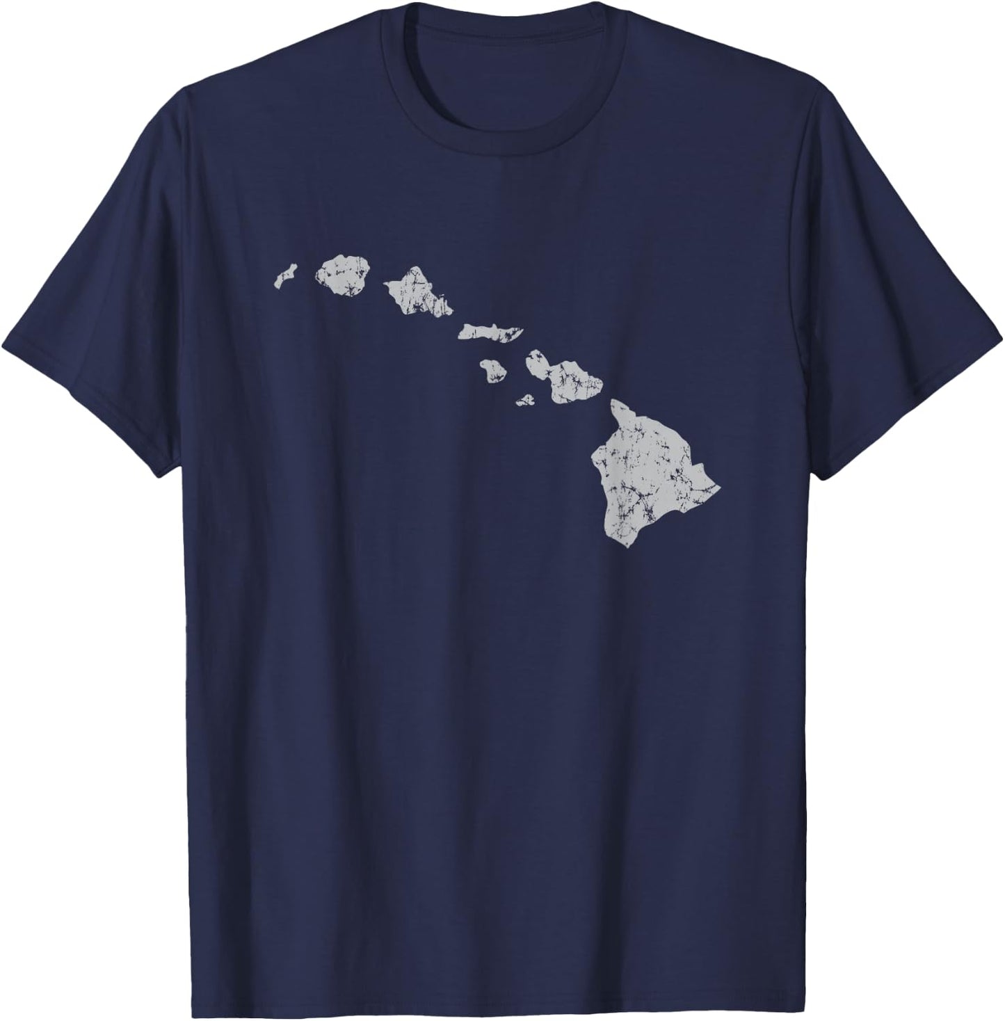 Hawaiian Island Chain Retro T-Shirt - T-Shirt | Navy